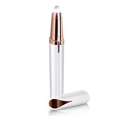 Recortadora Cejas, EléCtrico Afeitadora, Dama Sin Dolor PortáTil LáPiz Labial Pelo EliminacióN Herramienta Por Cara Labios Nariz Facial Depiladora,Whi