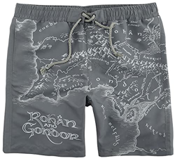 Der Herr der Ringe El Señor de los Anillos Rohan Gondor Map Hombre Bañador Gris XL en oferta