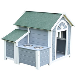 Casa de perro de madera maciza al aire libre Perrera para mascotas al aire libre Caseta para perros genérica Perrera grande para perros Casa para perr características