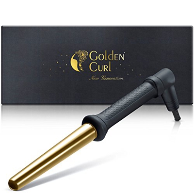 Golden Curl Hierro Rizador de Pelo GL506 - Ondulador Eléctrico Para Todos los Tipos de Cabello (18mm-25mm) (Oro)