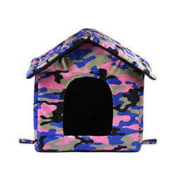 Cucheeky - Caseta para gatos Errante impermeable y caliente al aire libre para mascotas de compañía, casa plegable para perros, con colchón extraíble  en oferta