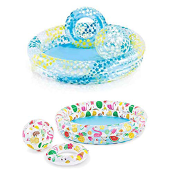 succeedw Juego de 3 piscinas inflables, piscinas inflables, piscina familiar de tamaño completo para niños y adultos, piscina inflable para patio tras características