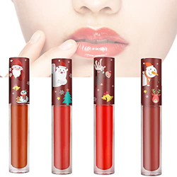 YWSM Christmas Mirror Lasting Lip Glaze, Matte Mirror Liquid Lipstick,4 Colors Long Lasting Waterproof Velvet Lip Gloss Set características