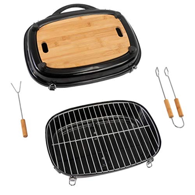 ACTIVA Pick Nick Grill Box 2020 - Barbacoa de carbón vegetal, color negro