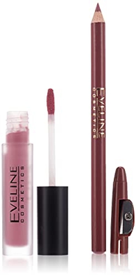 Eveline Oh! My Lips Matt Lip Kit Liquid Matt Lipstick And Contour Lip Liner 03 Nude Rosa 50 g (5901761966695)