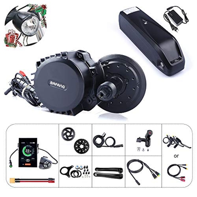 Junstar 8fun Bafang BBSHD BBS03 48V 1000W Kit de conversión de Bicicleta eléctrica de Medio Motor con batería E-Bike Batería de Litio Hailong 11.6Ah /
