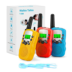 Fansteck 3pcs Walkie Talkie, Walkie Talkie Niños, Regalos para Niñas, Juguetes Niño, Función VOX Larga Distancia Rango 8 Canales con LCD Lintera Jugue precio