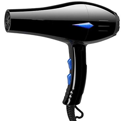 SXXYTCWL Secador de Pelo Profesional, Ion Negativo Azul, Tiempo de Secado Corto, Tres configuraciones de calefacción, bajo Ruido, 2000W-black 77 (Colo