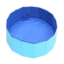 Liadance Piscina de Perro Plegable Piscina Bañera de baño PVC portátil Película Piscina Piscina Azul 80x30cm en oferta