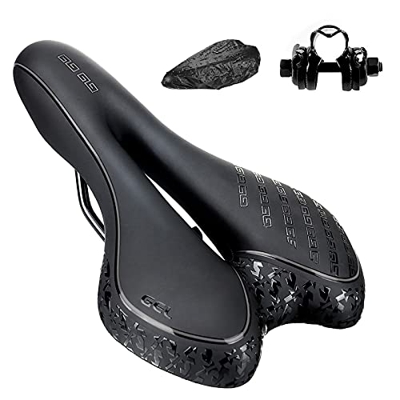 Sillín de Bici de Gel, Sillin Bicicleta Montaña, Cómodo Asiento Ergonómico de Bici de Gel Antiprostatico Impermeable y Transpirable para BMX, Biciclet