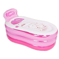 Detalles de la oferta de Bañera inflable plegable portátil bañera caliente spa hogar adultos inflable PVC plegable baño con cojín (rosa) Bañera inflable plegable portátil bañera caliente spa hogar adultos inflable PVC plegable baño con cojín (rosa) precio