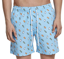 Urban Classics Pattern Swim Shorts Bañador, Multicolor (Light Blue/Ice 02060), XXXXX-Large para Hombre precio