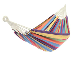 Hamaca Hamaca portátil Personas solteras Jardín al aire libre Deportes Hogar Camping Columpio Cama colgante Hamaca Encendedor y portátil (Color: Barra características