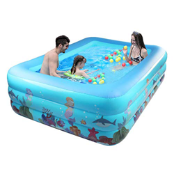 Vecksoy Piscina inflable Familia Piscinas Out-size resistente durable espaciosa habitación familiar Piscina para interior al aire libre patio jardín p precio