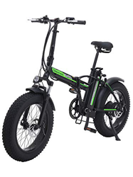 Skyzzie 20" Bicicleta Eléctrica Plegables con Batería de Iones de Litio Extraíble 48V/15Ah,Fat Tire Ebike 500W Bicicleta Adulto,Asiento Ajustable,Peda en oferta