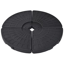 Keyur Base de sombrilla de jardín, Soporte de sombrilla al Aire Libre Soporte de sombrilla Base de sombrilla en Forma de Abanico 4 Piezas Negro características