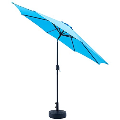 VONLUCE Sombrilla de Jardin 300CM con 8 Varillas de Acero Parasol Grande de Jardin con Proteccion UV Sombrilla de Terreza para Patio, Jardin, Piscina 