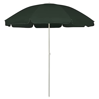 vidaXL Sombrilla de Playa Parasol Exterior Patio Terraza Marquesina Refugio Solar contra Rayos Ultravioleta Piscina Toldo Verde 240 cm