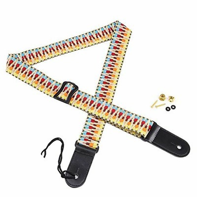 Durabilidad Arcoiris Ukelele Correa Hombro Ajustable 100% Algodón & Original
