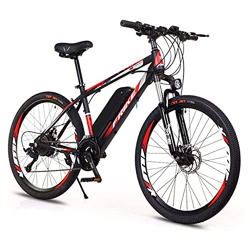 Greenhouses Bicicletas eléctricas de 26"para Adultos, Bicicleta eléctrica de 250 W con batería de Litio extraíble de 8 Ah, Frenos de Disco Dobles Dela características