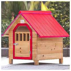 TYX Casetas Perros Exteriores Fácil Limpieza, Caseta Perro Madera Exteriores Grandes Casa para Perros, para Jardín Gatos Mascotas Rojo,45×56×48cm características