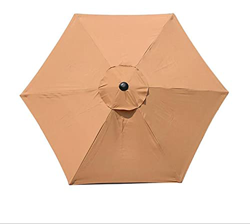 WERTSWF Tela de repuesto para sombrilla de 3 m, protección UV, cubierta de paraguas de poliéster para 6 varillas estándar, voladizo, sombrillas colgan en oferta