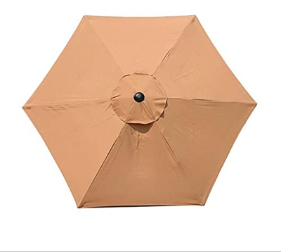 WERTSWF Tela de repuesto para sombrilla de 3 m, protección UV, cubierta de paraguas de poliéster para 6 varillas estándar, voladizo, sombrillas colgan