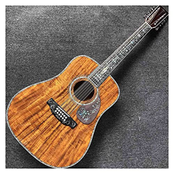 YYYSHOPP Guitarra Personalizado 12 Cuerdas sólidas Guitarra acústica de la Parte Superior Izquierda de Madera con una recolección de Doble S1 Adecuada en oferta