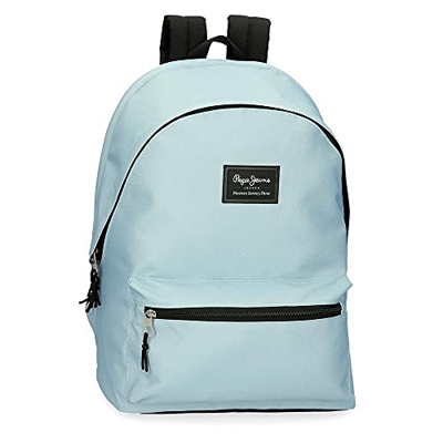 Pepe Jeans Aris Mochila para Portátil Doble Compartimento 15,6" Azul 31x44x15 cms Poliéster 20,46L