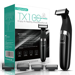 VOYOR Recortadora para barbas para Hombres Recortadora eléctrica de cuerpo entero y afeitadora inalámbrica cortadora de cabello Navajas de afeitar par en oferta