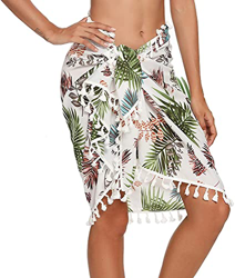 Vestidos Verano Mujer de Playa Semi-Transparente Ropa de Baño Bañador de Gasa Falda Corta con Borlas características