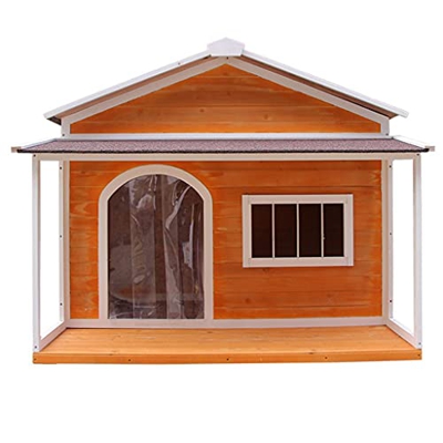XYF Caseta de Madera Maciza para Perros Mascota al Aire Libre Impermeable al Aire Libre Casa de Perro Caseta para Perros Big Dog House Caseta para Per