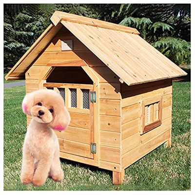 TYX Casetas para Perros Impermeable, Caseta Exterior Casa para Gatos Casa para Perros Madera, para Caseta para Perro Villa para Gatos Y Mascotas,77×88