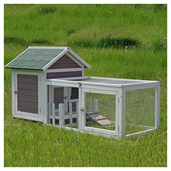 TYX Casa Perros Madera Maciza 157 × 74 × 82.5Cm, Casetas Perros Casa Perro Pequeña Caja Perros Madera, para Jardín Interior Refugio Perros Impermeable precio