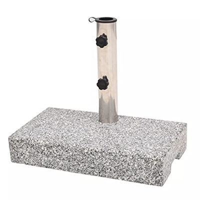 Keyur Base para sombrilla de jardín, Soporte para sombrilla para Exterior Soporte para sombrilla Base para sombrilla Granito Rectangular 25 kg