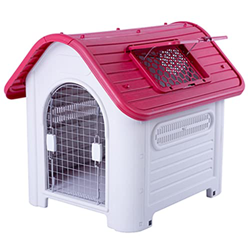XYF Exterior de plástico Casa de Perro Puppy Shelter Dog Cage Caseta para Perros Perro pequeño y Mediano Teddy Casa de Perro Universal en Todas Las Es precio