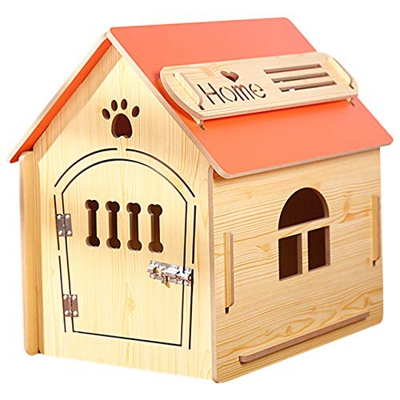 Casa de Madera para Perros I Casa para Perros de Interior I Lugar para Dormir para Las Mascotas I Repelente al Agua y Estable I Varios tamaños y Color