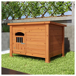 TYX Casetas Perros Exteriores Resistente A La Intemperie, Casa Perros Madera Exteriores Caset Perro Grande Villa Impermeable, para Una Fácil Limpieza, precio