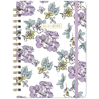 Eono by Amazon - Agenda 2021-2022 con vista semanal A5, planificador de 12 meses con tapa dura, pestañas mensuales y bolsillo interior expandible, 21,