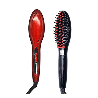 kabinga YM 123 Liso de Iones Negativos, Plancha antiestática, Peine para el Cuidado del Cabello, Pantalla LED, Rojo, Unisex-Adult, M