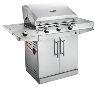 Charbroil T-36G5 30mb - Barbacoa gas Acero inoxidable, parrilla 67x47 cm. con 3 quemadores + 1 lateral, 1 estante lateral