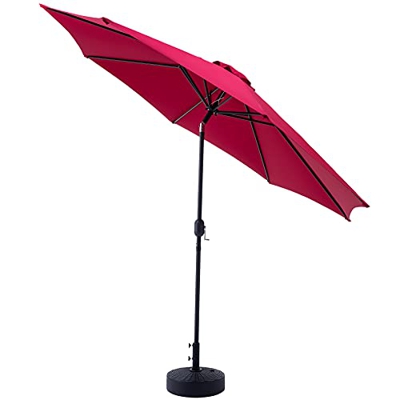 VONLUCE Sombrilla de Jardin 300CM con 8 Varillas de Acero Parasol Grande de Jardin con Proteccion UV Sombrilla de Terreza para Patio, Jardin, Piscina 