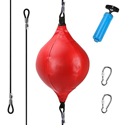 zootop Bola de Velocidad de Boxeo con inflador Gancho de Calabaza Bola de Boxeo de Doble Extremo de Pera para Boxeo Muay Thai Saco de Arena Dodge Saco