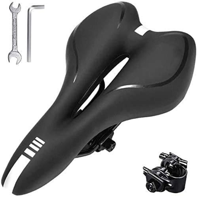 AIlysa Sillín de Bici de Gel, Sillin Bicicleta Montaña, Asiento de Bicicleta Impermeable y Transpirable, Cojín de Asiento de Bici de Gel Ergonómico y 