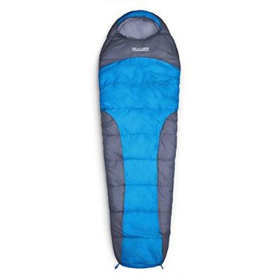 Lumaland Outdoor Saco de Dormir, ca. 230 x 80 cm, Bolsa de Transporte incluida, ca. 50 x 25 cm, Azul