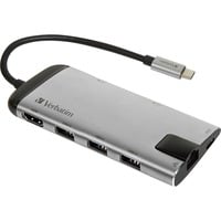 49142 hub de interfaz USB 3.2 Gen 1 (3.1 Gen 1) Type-C 1000 Mbit/s Negro, Plata, Estación de acoplamiento en oferta