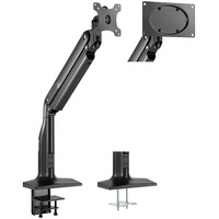 8702 soporte para monitor 109,2 cm (43") Abrazadera Negro, Soporte de monitor