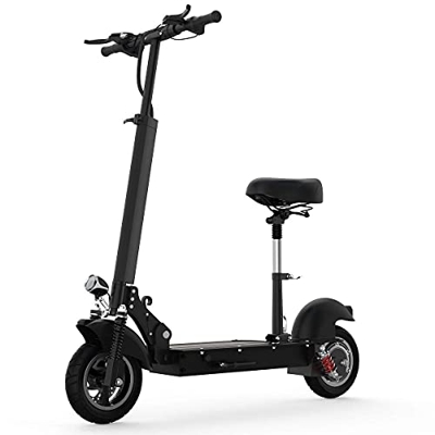 TODIMART Patinete Electrico Adultos con Asiento Desmontable con Doble Suspensión, 350/500/1000W 3 Tipos De Potencia De Motor Opcional (Modelo: E202)