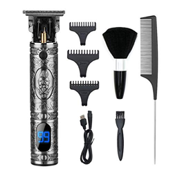 Cortapelos para hombre, USB, cortapelos eléctrico con pantalla LCD, accesorios de coordinador, impermeable, recargable profesional, 3 peines de guía,  en oferta