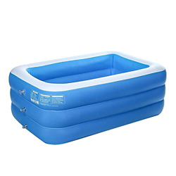 PPLAS Verano Espesado Inflable Piscina al Aire Libre Interior Agua Deporte Familia Grandes niños niños Adulto Juego bañera Plegable (Color : S 150cm) características